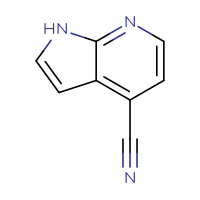 Chemical structure of 1H-pyrrolo[2,3-b]pyridine-4-carbonitrile - CSSB00000068617