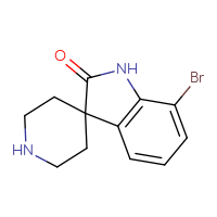 Chemical structure of 7-bromo-1,2-dihydrospiro[indole-3,4'-piperidin]-2-one - CSSB00020673035