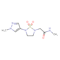 Chemical structure of N-methyl-2-[5-(1-methyl-1H-pyrazol-4-yl)-1,1-dioxo-1λ⁶,2,5-thiadiazolidin-2-yl]acetamide - CSSB01198967365