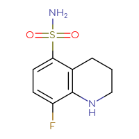 Chemical structure of 8-fluoro-1,2,3,4-tetrahydroquinoline-5-sulfonamide - CSSB00011299005