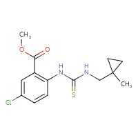 Chemical structure of methyl 5-chloro-2-({[(1-methylcyclopropyl)methyl]carbamothioyl}amino)benzoate - CSSB21432500662