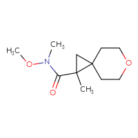 Chemical structure of N-methoxy-N,1-dimethyl-6-oxaspiro[2.5]octane-1-carboxamide - CSSB15180386387