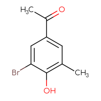 Chemical structure of 1-(3-bromo-4-hydroxy-5-methylphenyl)ethan-1-one - CSSB00015902242