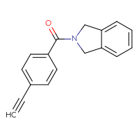 Chemical structure of 2-(4-ethynylbenzoyl)-2,3-dihydro-1H-isoindole - CSSB02008602725