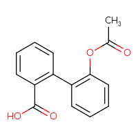 Chemical structure of 2'-(acetyloxy)-[1,1'-biphenyl]-2-carboxylic acid - CSSB06584457310