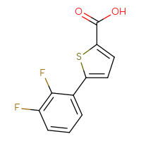 Chemical structure of 5-(2,3-difluorophenyl)thiophene-2-carboxylic acid - CSSB00011410126