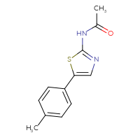Chemical structure of N-[5-(4-methylphenyl)-1,3-thiazol-2-yl]acetamide - CSSB00703770896
