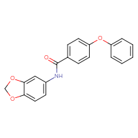 Chemical structure of N-(2H-1,3-benzodioxol-5-yl)-4-phenoxybenzamide - CSSB00046203653