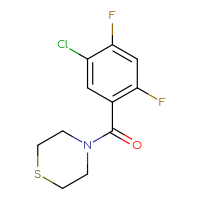 Chemical structure of 4-(5-chloro-2,4-difluorobenzoyl)thiomorpholine - CSSB01409561100