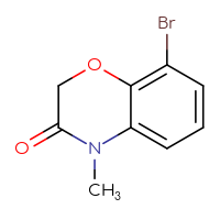 Chemical structure of 8-bromo-4-methyl-3,4-dihydro-2H-1,4-benzoxazin-3-one - CSSB00010108776