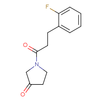 Chemical structure of 1-[3-(2-fluorophenyl)propanoyl]pyrrolidin-3-one - CSSB03560478268