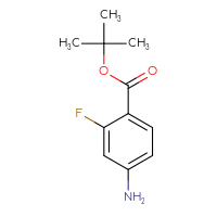 Chemical structure of tert-butyl 4-amino-2-fluorobenzoate - CSSB00011533659