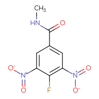 Chemical structure of 4-fluoro-N-methyl-3,5-dinitrobenzamide - CSSB21043417001
