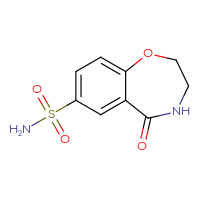 Chemical structure of 5-oxo-2,3,4,5-tetrahydro-1,4-benzoxazepine-7-sulfonamide - CSSB00000697944