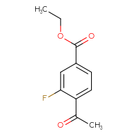 Chemical structure of ethyl 4-acetyl-3-fluorobenzoate - CSSB00010269253
