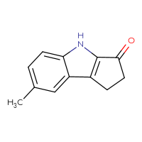 Chemical structure of 7-methyl-1H,2H,3H,4H-cyclopenta[b]indol-3-one - CSSB00009830055
