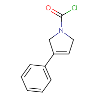 Chemical structure of 3-phenyl-2,5-dihydro-1H-pyrrole-1-carbonyl chloride - CSSB03439922403