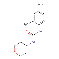 Chemical structure of 3-(2,4-dimethylphenyl)-1-(oxan-4-yl)urea - CSSB00047453613
