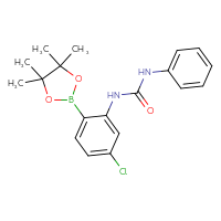 Chemical structure of 3-[5-chloro-2-(4,4,5,5-tetramethyl-1,3,2-dioxaborolan-2-yl)phenyl]-1-phenylurea - CSSB00056304376