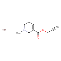 Chemical structure of prop-2-yn-1-yl 1-methyl-1,2,5,6-tetrahydropyridine-3-carboxylate hydrobromide - CSSB00020617538