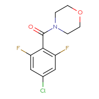 Chemical structure of 4-(4-chloro-2,6-difluorobenzoyl)morpholine - CSSB06469583137