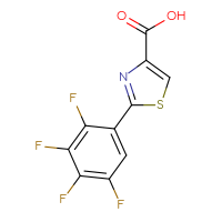 Chemical structure of 2-(2,3,4,5-tetrafluorophenyl)-1,3-thiazole-4-carboxylic acid - CSSB00108057649