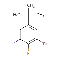 Chemical structure of 1-bromo-5-tert-butyl-2-fluoro-3-iodobenzene - CSSB15014399378
