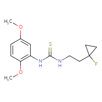 Chemical structure of 1-(2,5-dimethoxyphenyl)-3-[2-(1-fluorocyclopropyl)ethyl]thiourea - CSSB21432525265