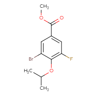 Chemical structure of methyl 3-bromo-5-fluoro-4-(propan-2-yloxy)benzoate - CSSB03219875869