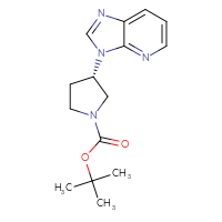 Chemical structure of tert-butyl (3S)-3-{3H-imidazo[4,5-b]pyridin-3-yl}pyrrolidine-1-carboxylate - CSSB00016992369