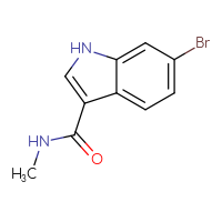 Chemical structure of 6-bromo-N-methyl-1H-indole-3-carboxamide - CSSB02283619610