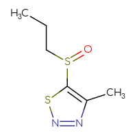 Chemical structure of 4-methyl-5-(propane-1-sulfinyl)-1,2,3-thiadiazole - CSSB00000075377