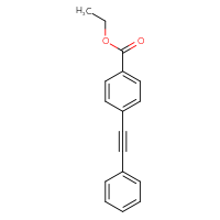 Chemical structure of ethyl 4-(2-phenylethynyl)benzoate - CSSB00020630589