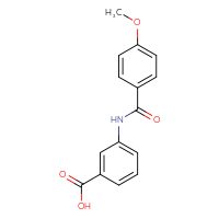 Chemical structure of 3-(4-methoxybenzamido)benzoic acid - CSSB00035442385