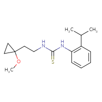 Chemical structure of 3-[2-(1-methoxycyclopropyl)ethyl]-1-[2-(propan-2-yl)phenyl]thiourea - CSSB21432525422
