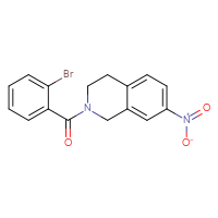 Chemical structure of 2-(2-bromobenzoyl)-7-nitro-1,2,3,4-tetrahydroisoquinoline - CSSB02121899041