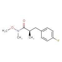 Chemical structure of (2R)-3-(4-fluorophenyl)-N-methoxy-N,2-dimethylpropanamide - CSSB21151594926