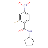 Chemical structure of N-cyclopentyl-2-fluoro-4-nitrobenzamide - CSSB00003141896