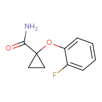 Chemical structure of 1-(2-fluorophenoxy)cyclopropane-1-carboxamide - CSSB02270738243