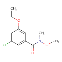 Chemical structure of 3-chloro-5-ethoxy-N-methoxy-N-methylbenzamide - CSSB21151590928