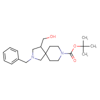 Chemical structure of tert-butyl 2-benzyl-4-(hydroxymethyl)-2,8-diazaspiro[4.5]decane-8-carboxylate - CSSB00038794070