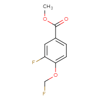 Chemical structure of methyl 3-fluoro-4-(fluoromethoxy)benzoate - CSSB00011003805