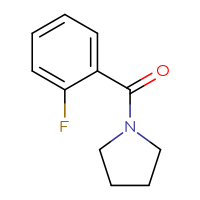 Chemical structure of 1-(2-fluorobenzoyl)pyrrolidine - CSSB00000158156