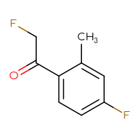 Chemical structure of 2-fluoro-1-(4-fluoro-2-methylphenyl)ethan-1-one - CSSB00102878851