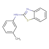 Chemical structure of N-(3-methylphenyl)-1,3-benzothiazol-2-amine - CSSB00000603825