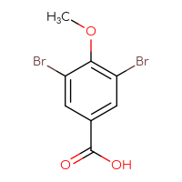 Chemical structure of 3,5-dibromo-4-methoxybenzoic acid - CSSB00012337705