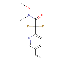 Chemical structure of 2,2-difluoro-N-methoxy-N-methyl-2-(5-methylpyridin-2-yl)acetamide - CSSB01395050053