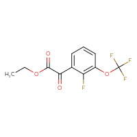 Chemical structure of ethyl 2-[2-fluoro-3-(trifluoromethoxy)phenyl]-2-oxoacetate - CSSB00028609250