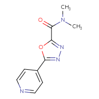 Chemical structure of N,N-dimethyl-5-(pyridin-4-yl)-1,3,4-oxadiazole-2-carboxamide - CSSB00918773787