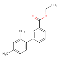 Chemical structure of ethyl 2',4'-dimethyl-[1,1'-biphenyl]-3-carboxylate - CSSB00160512422
